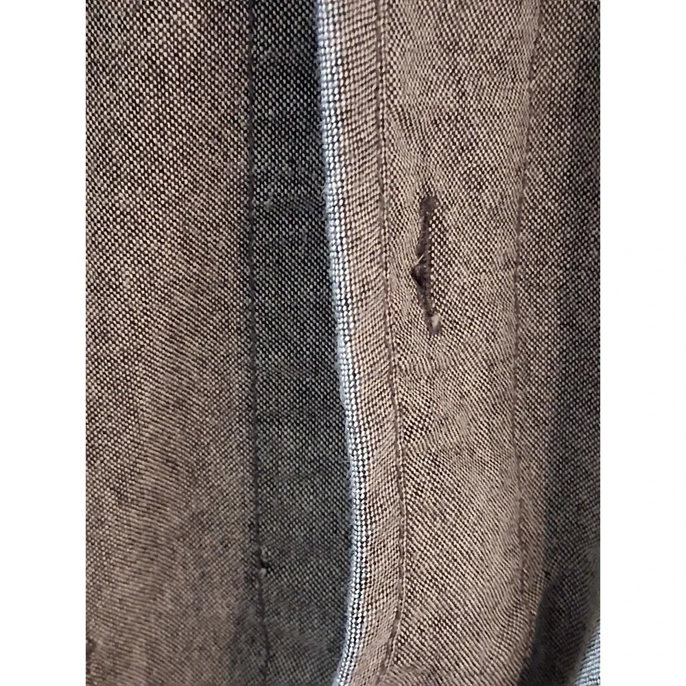 Comune Mens Gray Heather Long Sleeve Button Down Shirt Single Pocket Size M